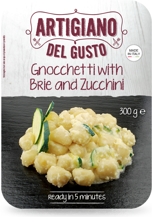 Gnocchetti With Brie And Zucchini - Creamed Corn (693x886), Png Download