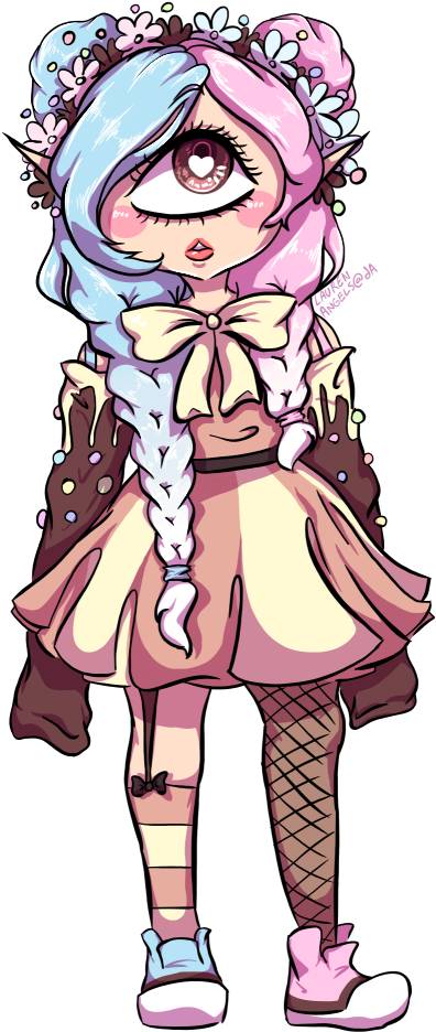 I Made Her An Oc Cause I Love Her - Illustration (428x963), Png Download