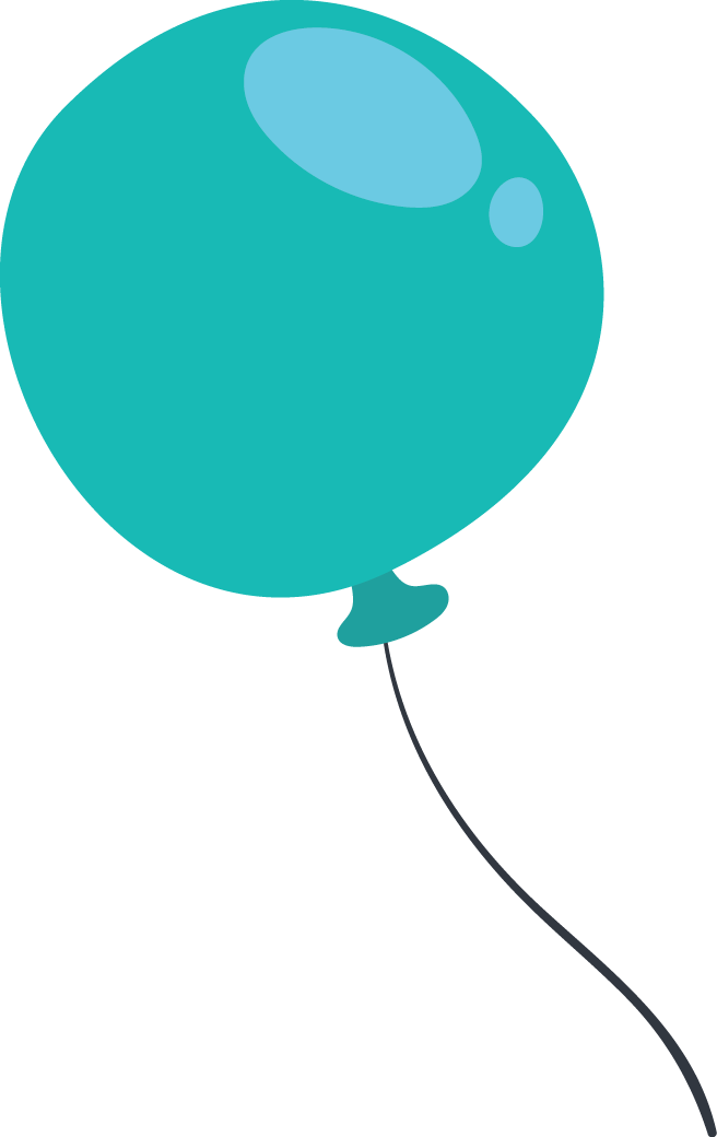 Green Blue Balloon (656x1040), Png Download