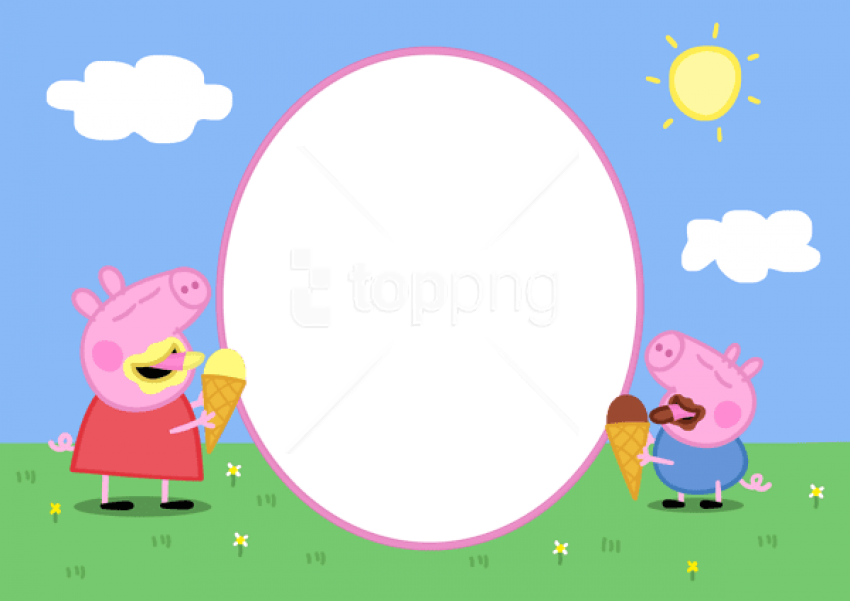 Free Png Peppa Pig Kidsframe Background Best Stock - Transparent Peppa Pig Birthday Clipart (850x601), Png Download