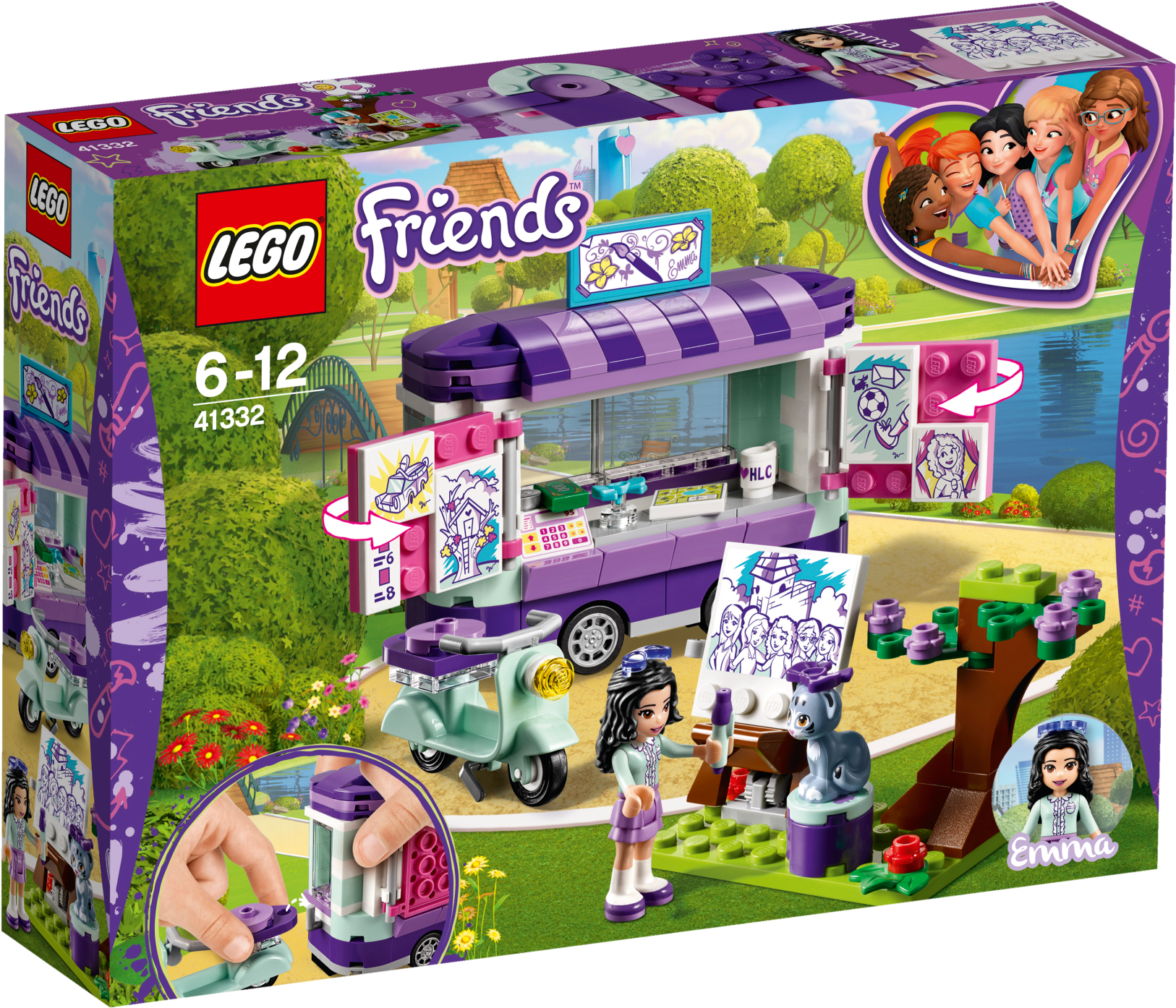 Lego Emmas Art Stand - Lego Friends Emmas Art Stand (2400x1800), Png Download