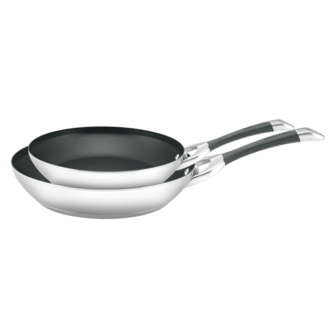 Circulon Symmetry Stainless Steel 20/28cm Skillet Twin - Frying Pan (650x650), Png Download