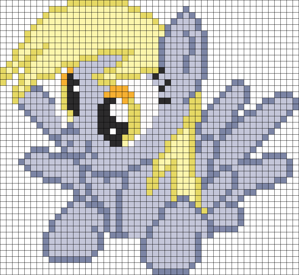 Derpy Hooves Munching Perler Bead Pattern / Bead Sprite - Minecraft Pixel Art Mlp Derpy (1030x946), Png Download