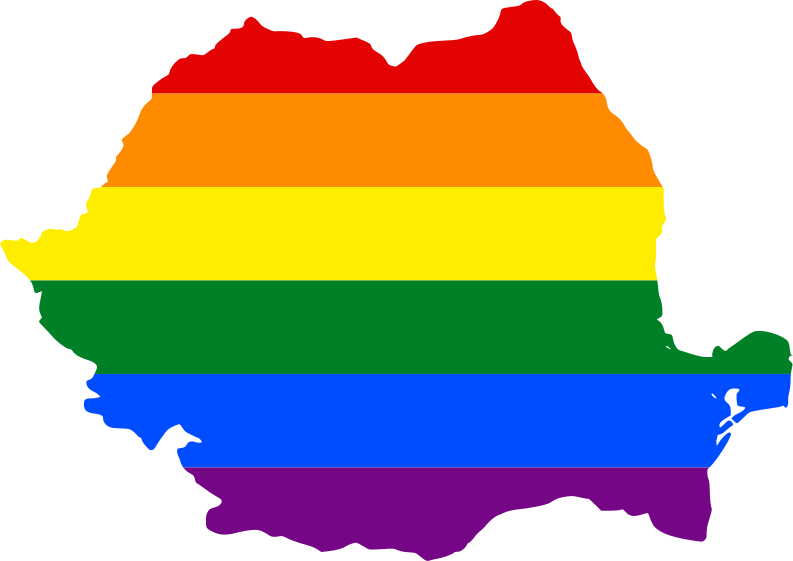 Lgbt Flag Map Of Romania - Happy Birthday Romania 1 December (793x561), Png Download