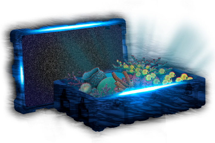 Deep Water - Stickers Aquarium (720x480), Png Download