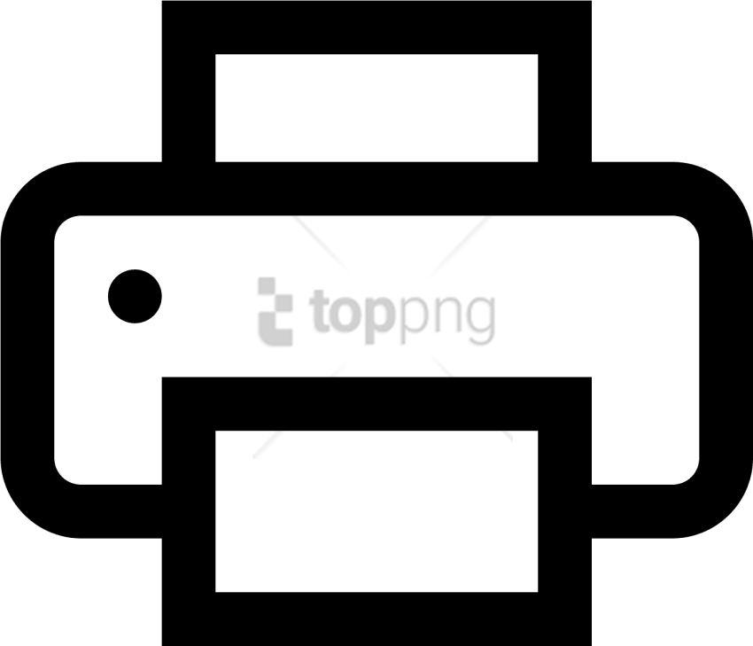 Free Png The Icon Is A Stylized Printer - Printed Icon (850x729), Png Download