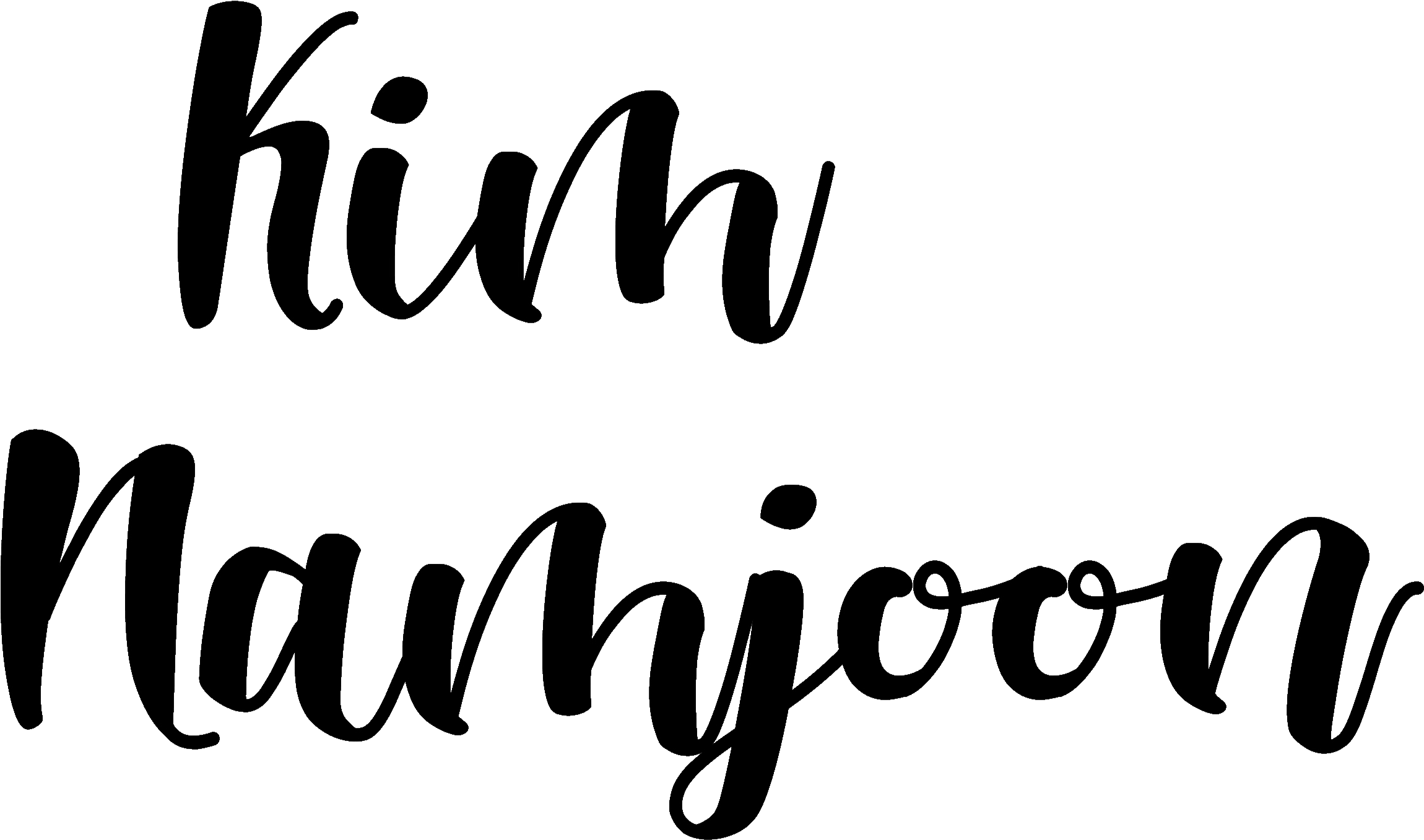 Font Kim Namjoon Bts 💕 ⚠️important Importante St - Calligraphy (2560x2560), Png Download