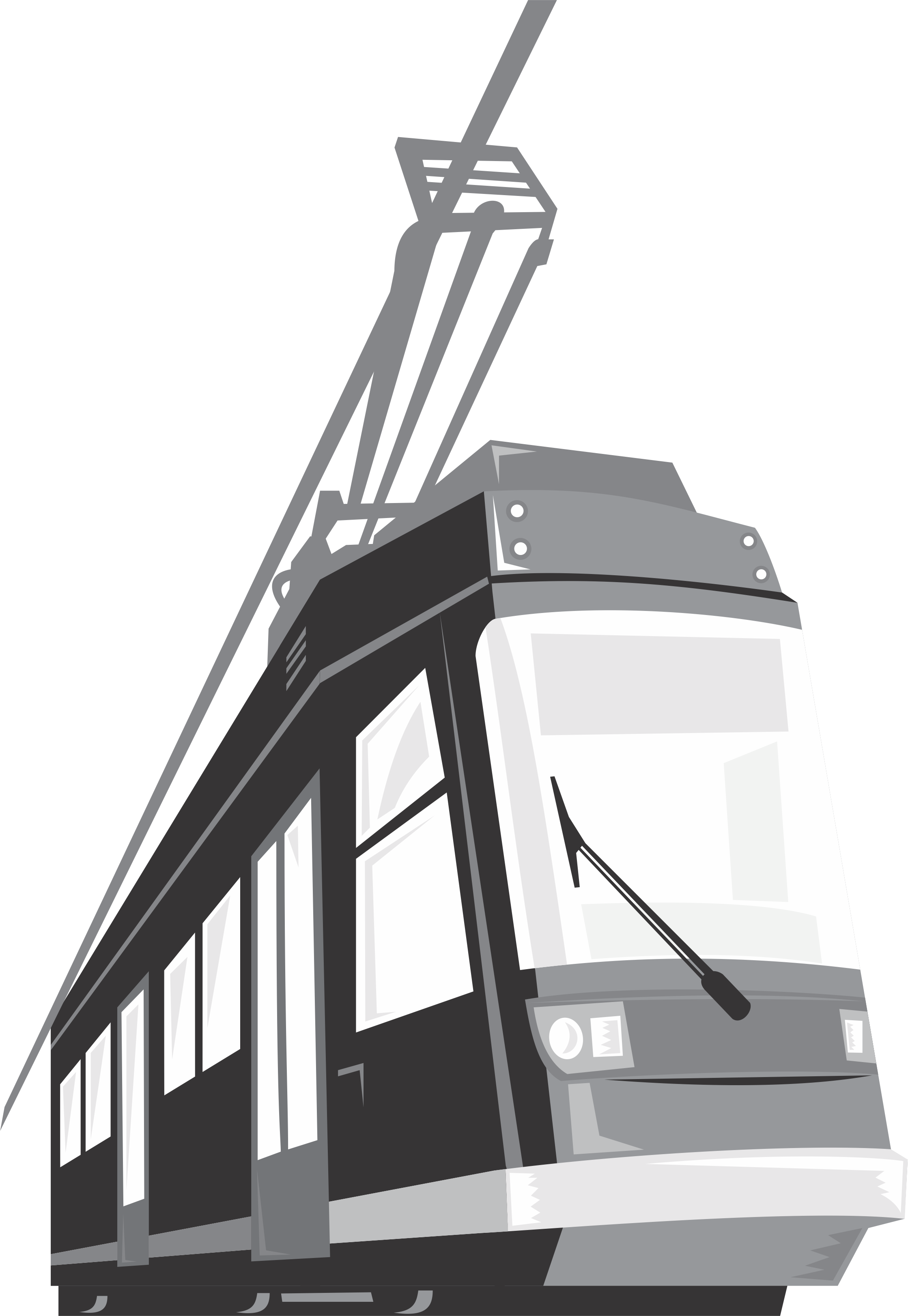 Modern Streetcar Tram Train Icon - Train Modern Art (2238x3244), Png Download