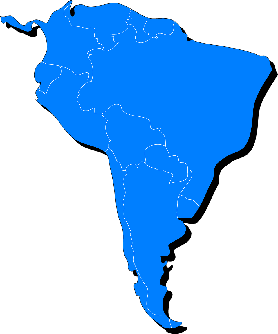 South America Map Clipart Png (958x1150), Png Download