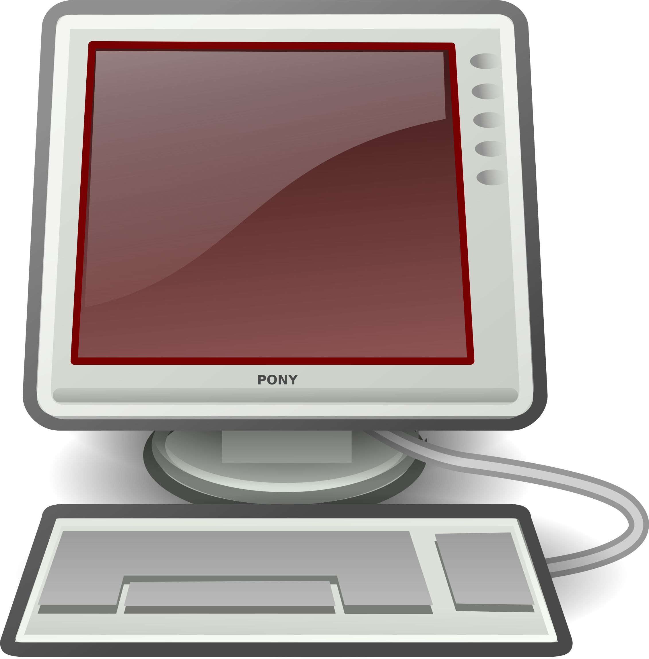 This Free Icons Png Design Of Tango Computer Red (2262x2297), Png Download