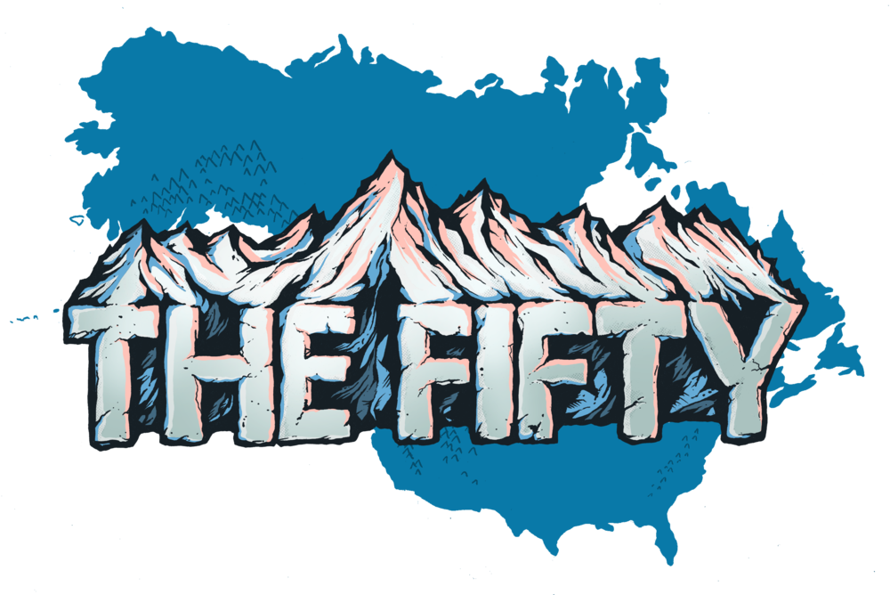 The Fifty Map - Illustration (1000x668), Png Download