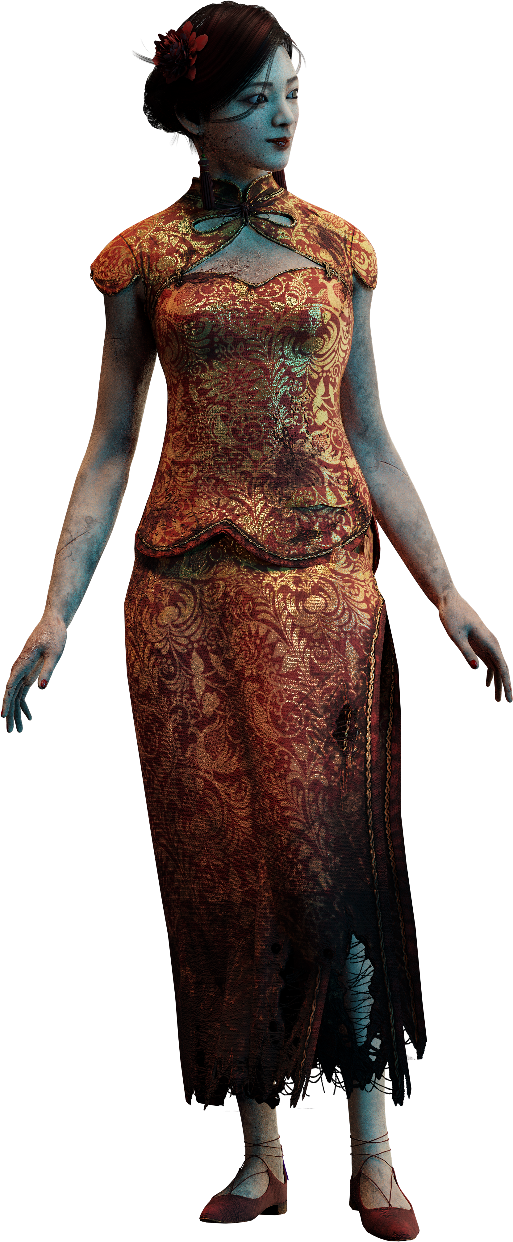 Changed Pbr For Feng Cheongsam Outfit A Little - Costume (2160x4096), Png Download