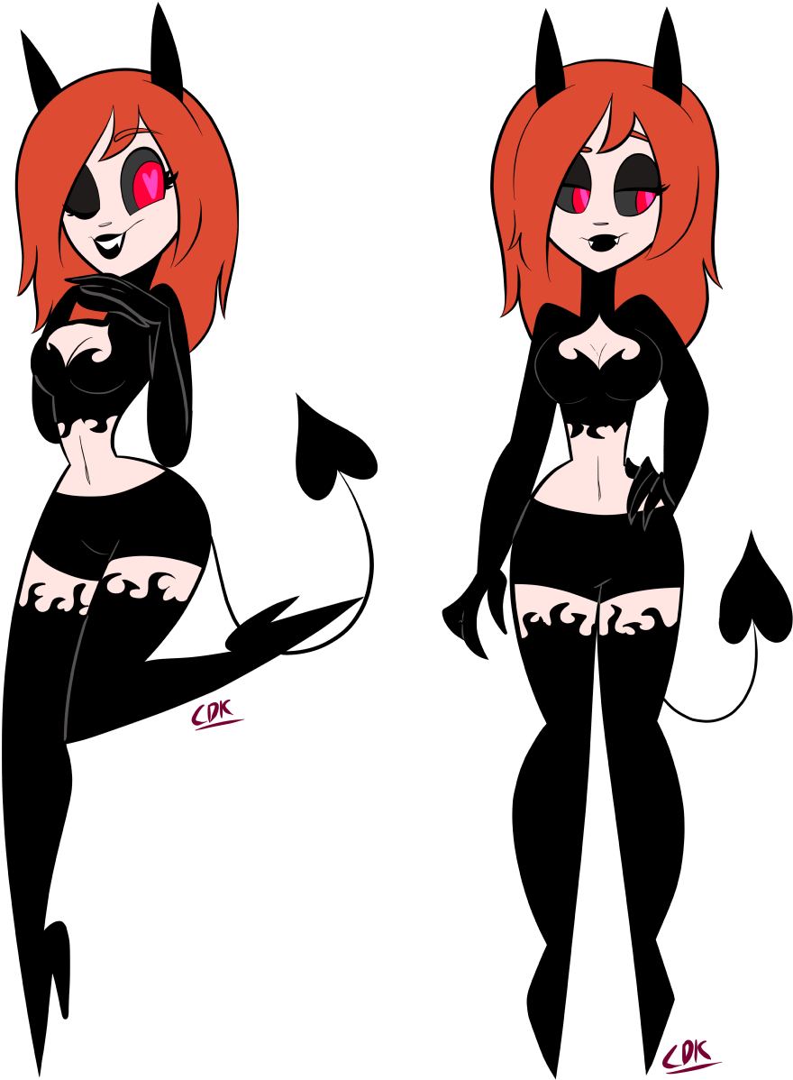 I Cannot Create A Succubus Oc Without It Being Literally - Cartoon (1104x1288), Png Download