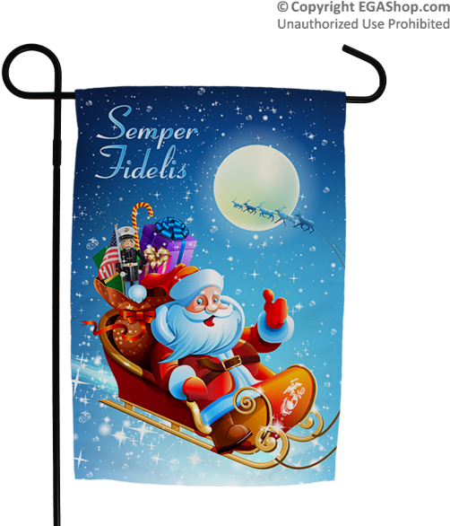 Merry Christmas Card With Santa (600x600), Png Download