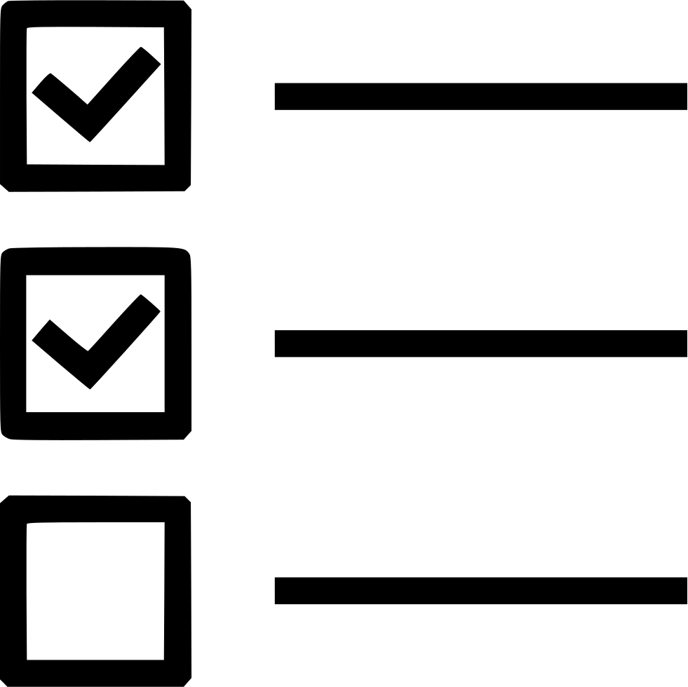 Checklist Comments - Checklist Icon Black And White (981x980), Png Download