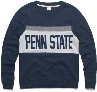 Women's Penn State Stripe Crewneck Retro Nittany Lions - Long-sleeved T-shirt (600x600), Png Download