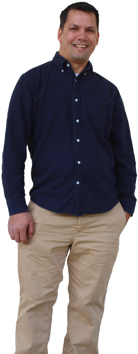 Photo Of A Young Man Standing With One Hand In His - Cardigan (450x1148), Png Download