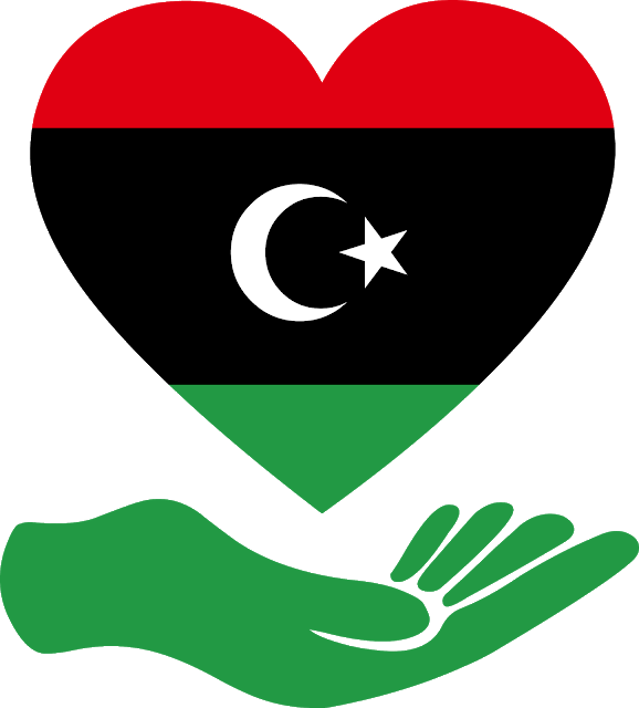Download Flag Love Libya Svg Eps Png Psd Ai Vector - Libya Flag Map Png (578x640), Png Download