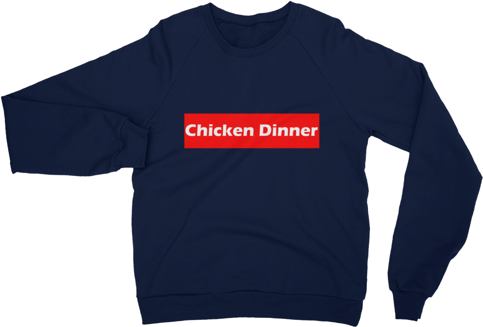 Chicken Dinner Supreme Unisex California Fleece Raglan - Sweater (1000x1000), Png Download