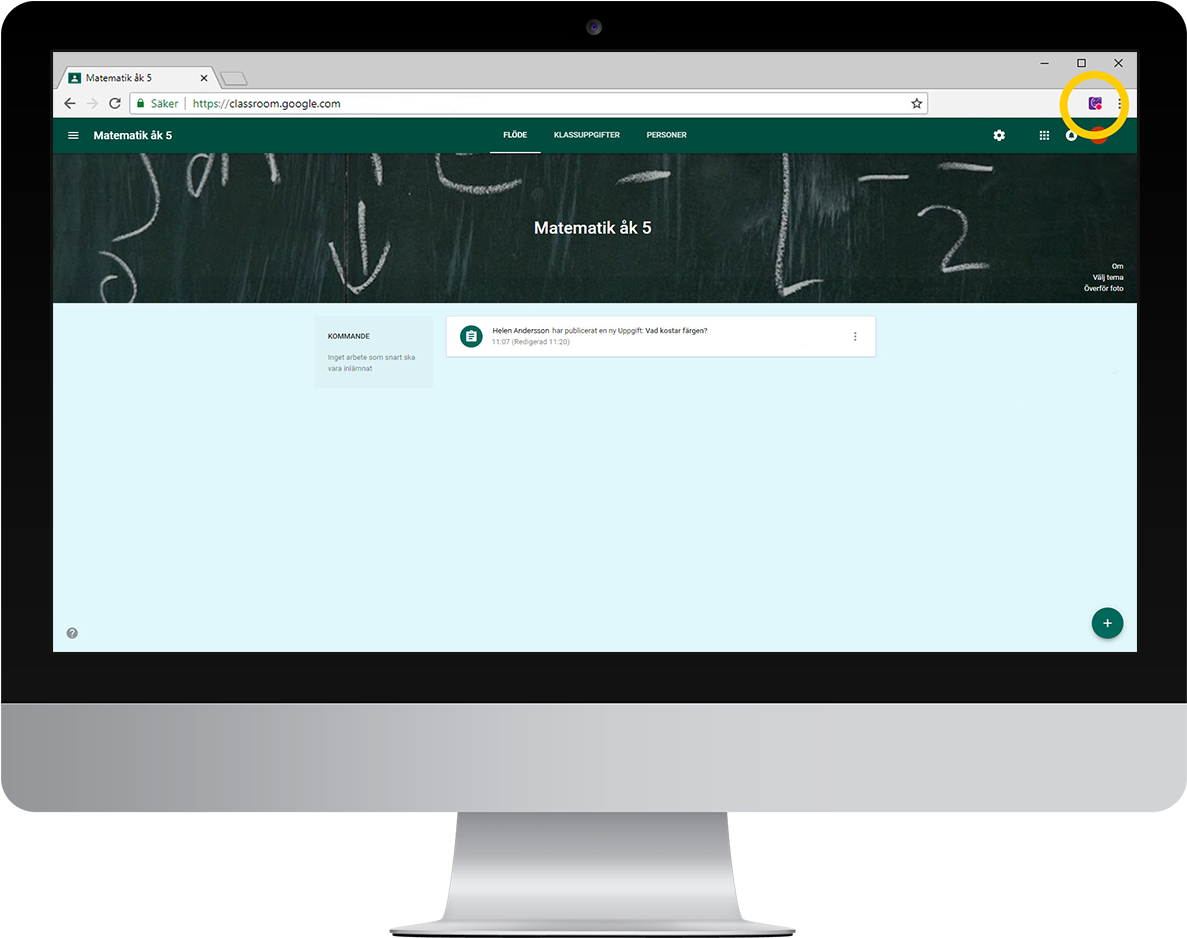Öppna Upp En Klass I Google Classroom Första Gången - Imac 5k (1400x1047), Png Download