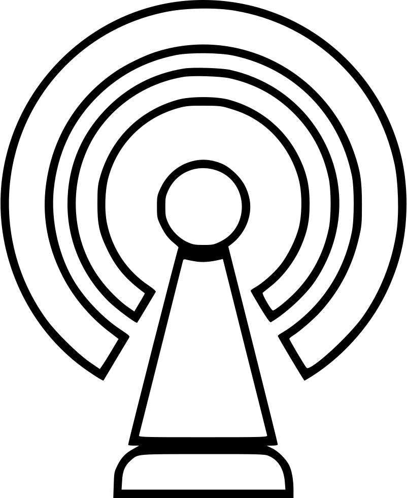 Clip Freeuse Library Internet Clipart Radio Signal - Circle (802x980), Png Download