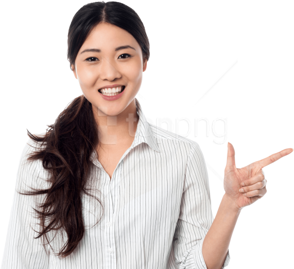 Free Png Download Women Pointing Right Png Images Background - Pointing Right Png (850x566), Png Download