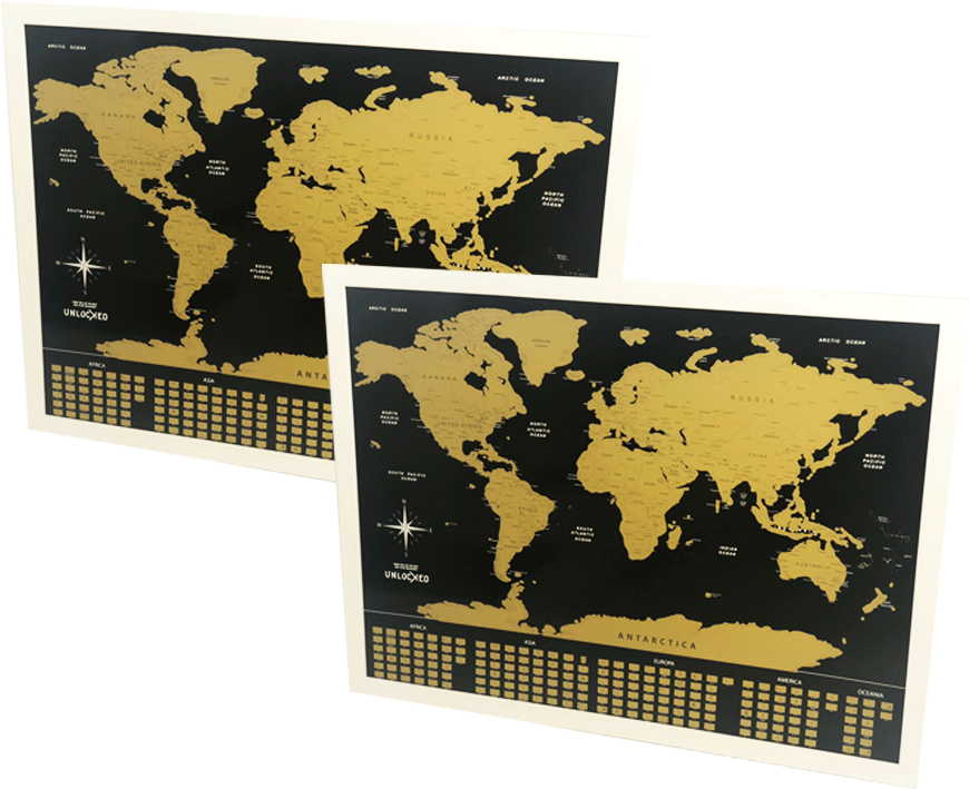 2 Quadros - World Map (936x749), Png Download