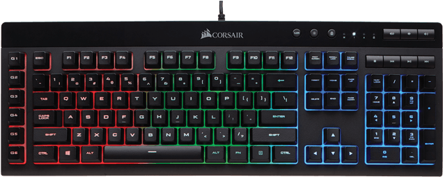 K55, Rgb Led, Wired Usb, Black, Gaming Keyboard - Corsair K55 Rgb Gaming Keyboard (700x700), Png Download