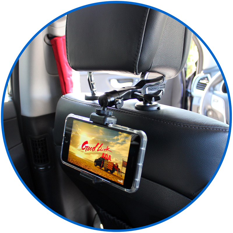 Car Mount Phone - Rear-view Mirror (800x800), Png Download