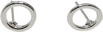 Open Circle Stud Earrings - Chemilizer (1000x1500), Png Download