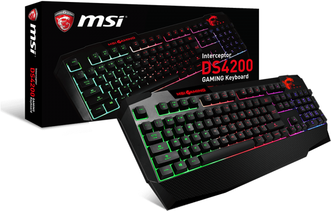 Home / Gaming Accessories / Keyboards - Msi Interceptor Ds4200 Gaming Keyboard (700x700), Png Download
