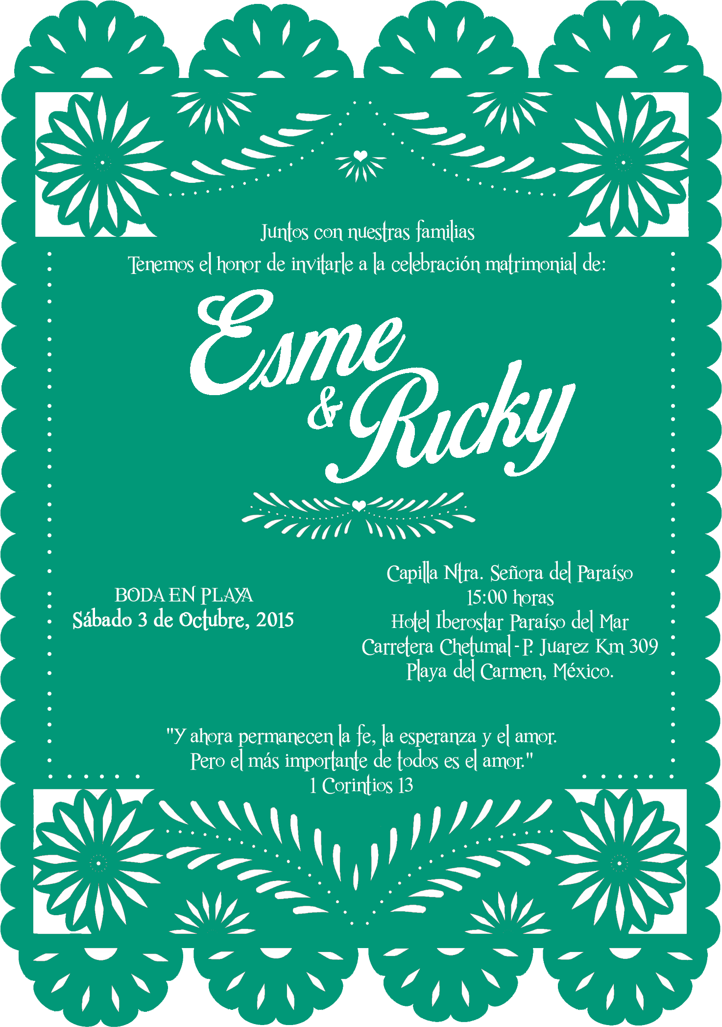 Invitaci N Boda Mexicana Mexican Invitation Mom - Papel Picado Gracias (1500x2100), Png Download