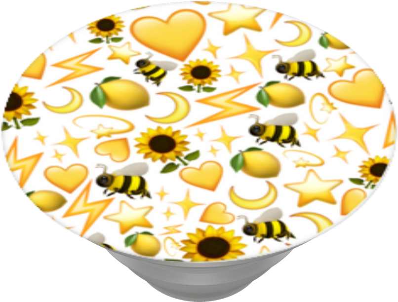 Yellow Emoji, Popsockets - Heart (989x1000), Png Download