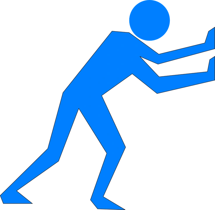 You Shoved Me So Hard You Not Only Bruised My Ego, - Stick Figure Pushing Png (738x720), Png Download