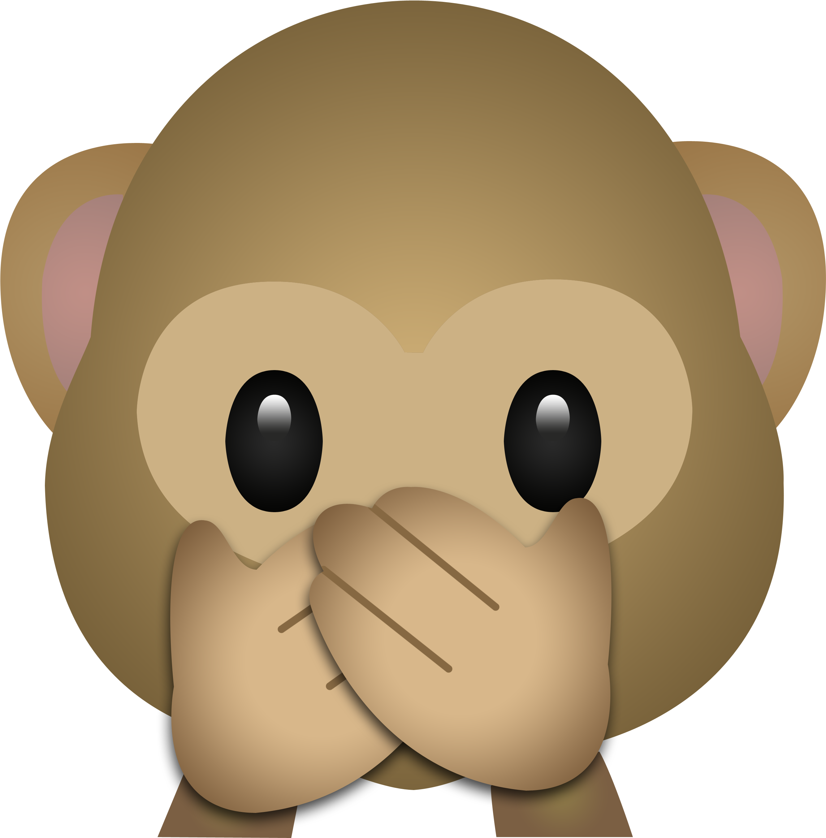 Printable Whatsapp Emojis Download Them Or Print Png - Silence Clipart (3072x2952), Png Download