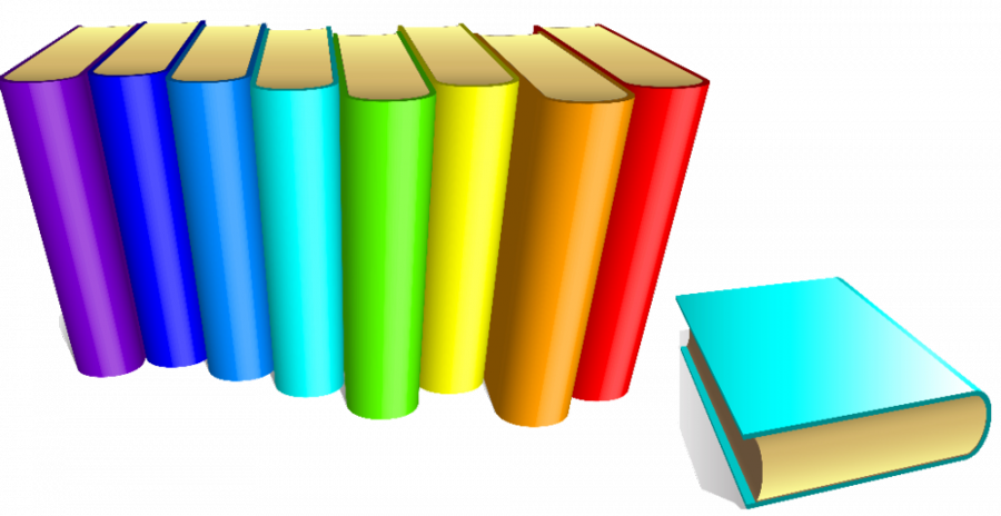 Colourful Books Png Scaled1000 - Book Colourful Png (900x464), Png Download