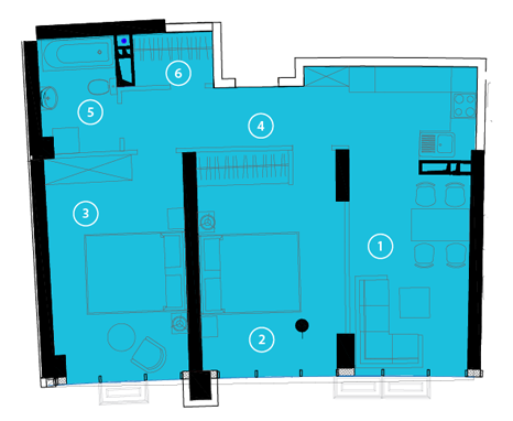 Kvartira 3 Chr 21 Tip - Diagram (605x643), Png Download