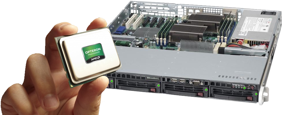 Amd Opteron 6300 Series Servers - Supermicro Cse 813mftq 441cb (1000x423), Png Download