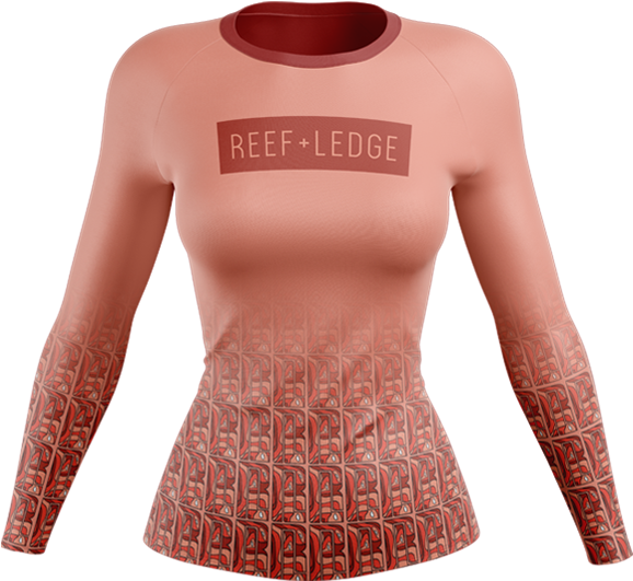 Tricolor Icon - Coral - Long-sleeved T-shirt (600x600), Png Download