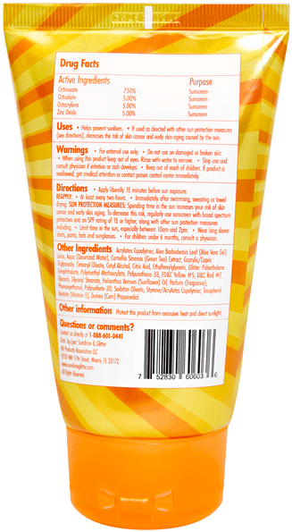 Seastar Sparkle Spf50 Mango Tango With Gold Glitter - Sunshine & Glitter Sea Star Sparkle Spf 50+ (600x600), Png Download