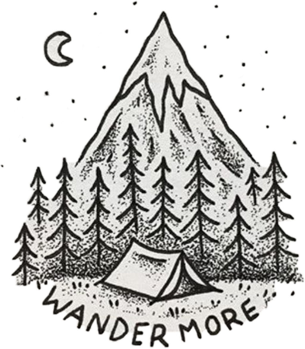 Tumblr Sticker - Mountain Things To Draw (1024x1171), Png Download