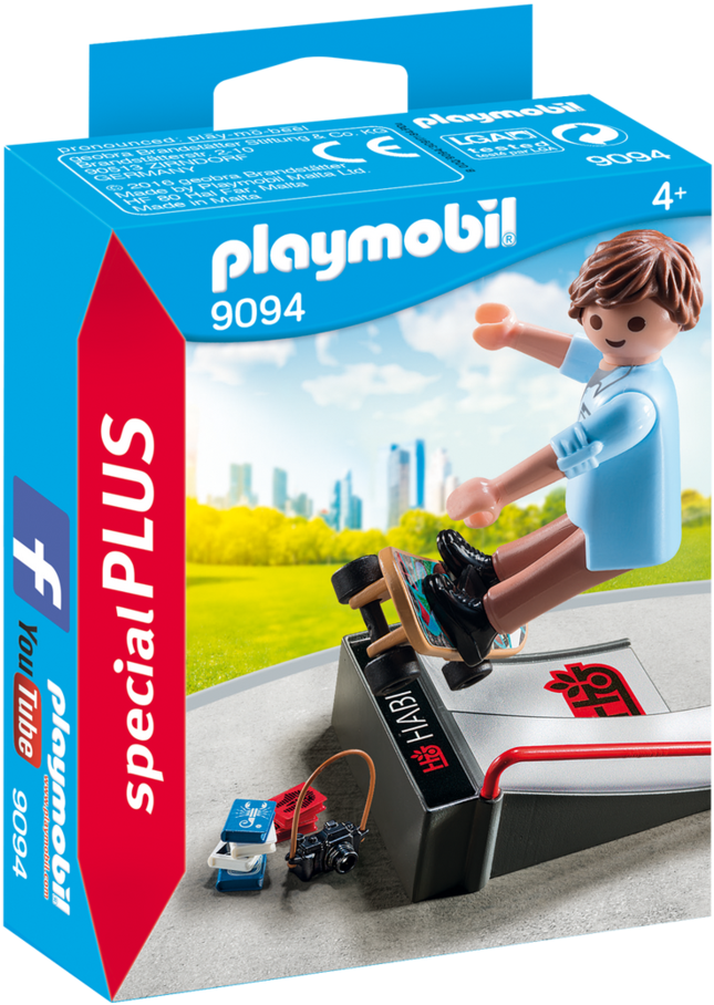 Special Plus - Playmobil Skateboarder (1400x980), Png Download