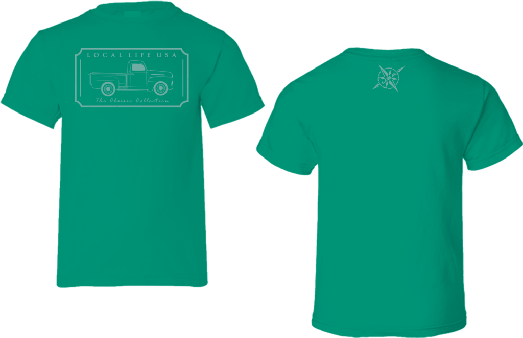 Classic Truck Short Sleeve Tee - T-shirt (1024x661), Png Download