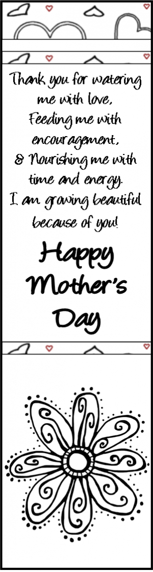 Dark Coloring Name Dark Coloring Complementary Dark - Mothers Day Book Marks (300x1118), Png Download