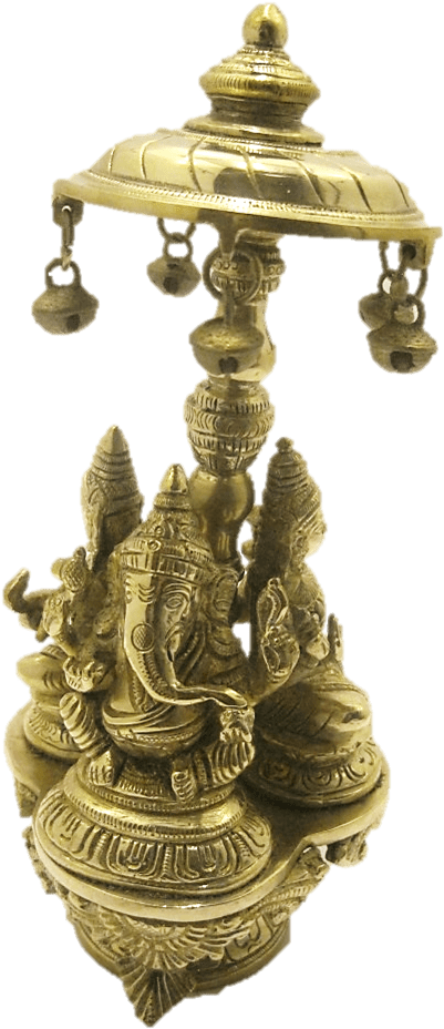 Buy Muccasacra Brass Revolving Statue Of Laxmi, Ganesh, - Brass (768x1023), Png Download