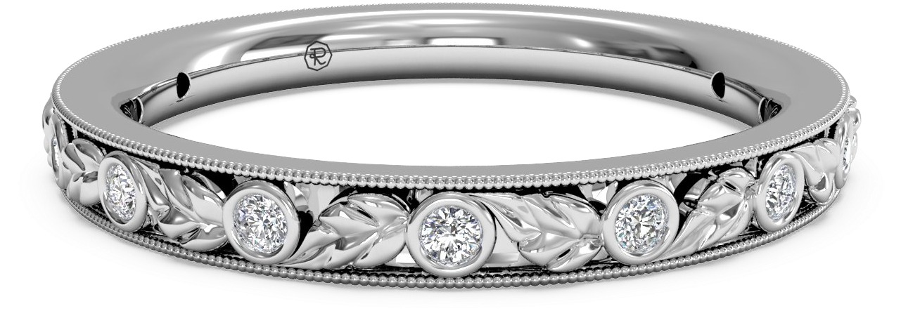 Women's Hand-carved Grecian Diamond Wedding Ring - Engagement Ring (1280x860), Png Download