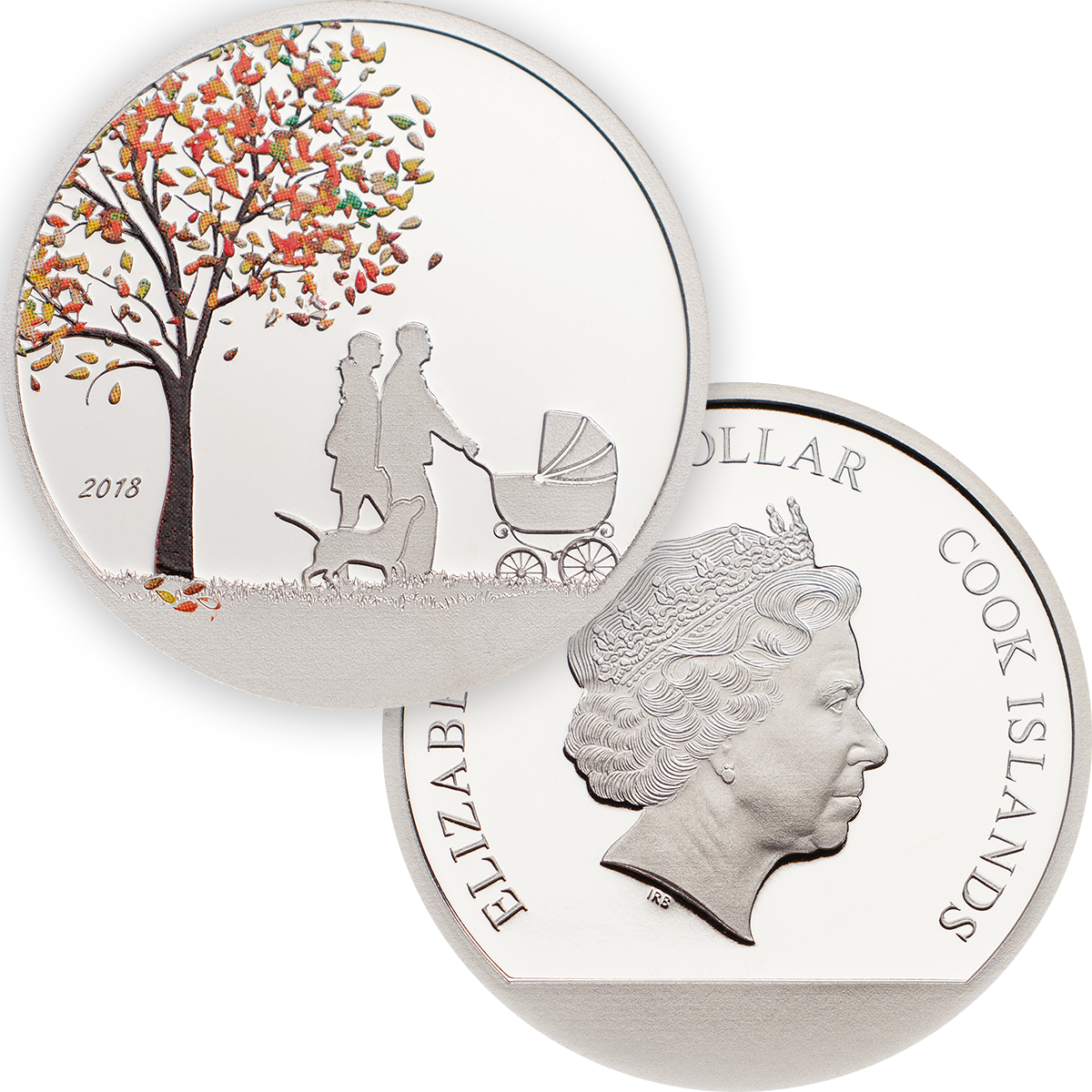 Cook Islands - 2018 - 1 Dollar - Indian Summer Globe - Snow Globe Coin (1200x1200), Png Download