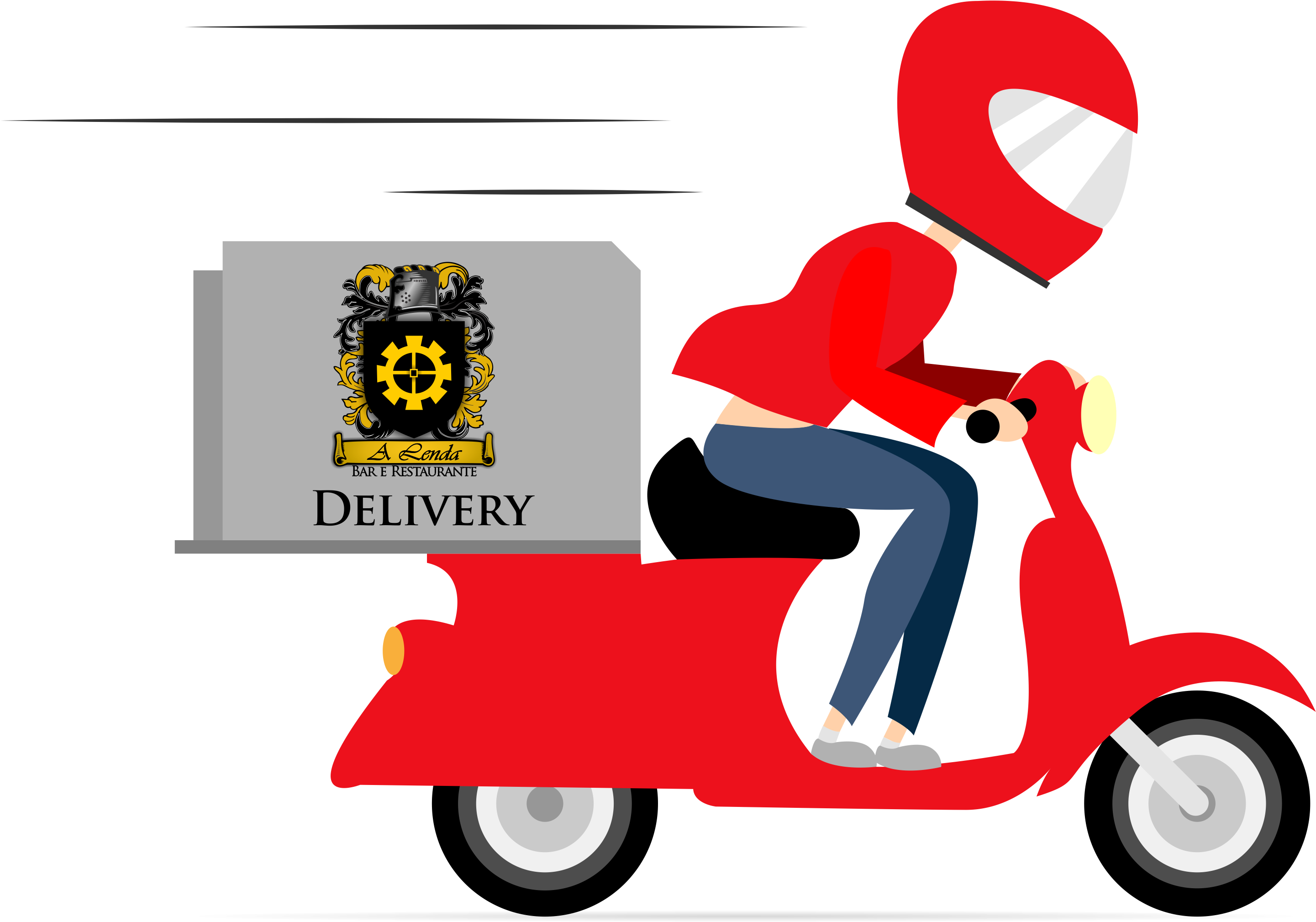 Electric Water Pump Blue Motor Png - Home Delivery Bike Png (2881x2140), Png Download