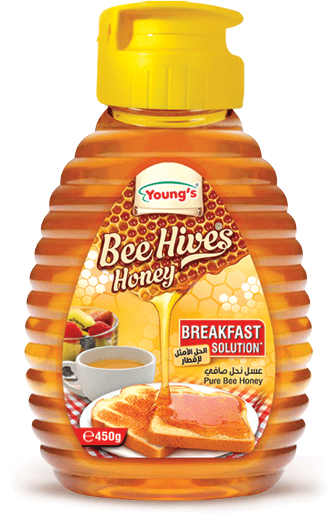 Beehives-450g - Young's Bee Hives Honey (537x802), Png Download