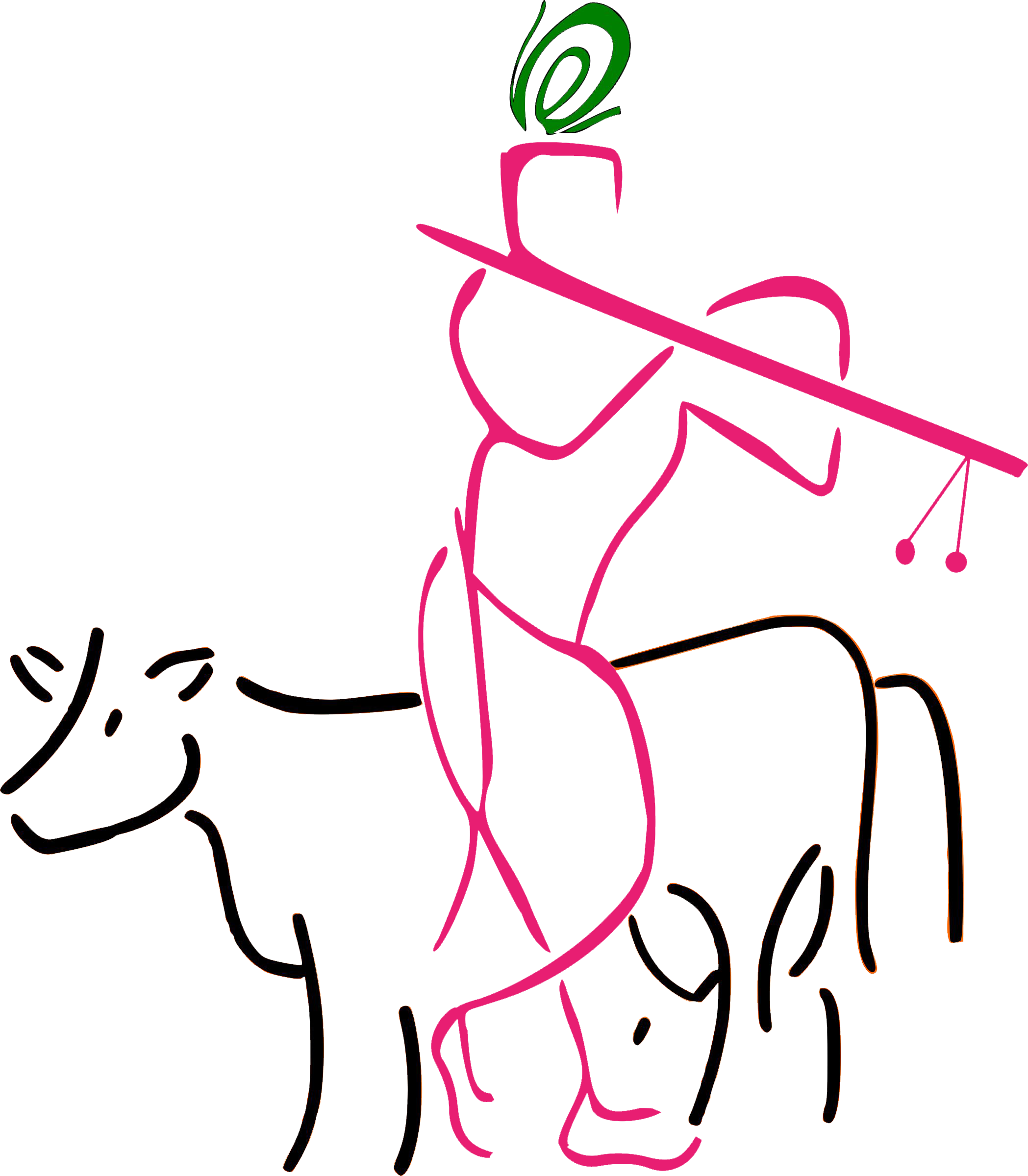 Harekrishna - Radha Krishna Line Art (2097x2400), Png Download